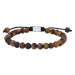 Silver bracelet  yellow tiger eye matt - 19-25cm