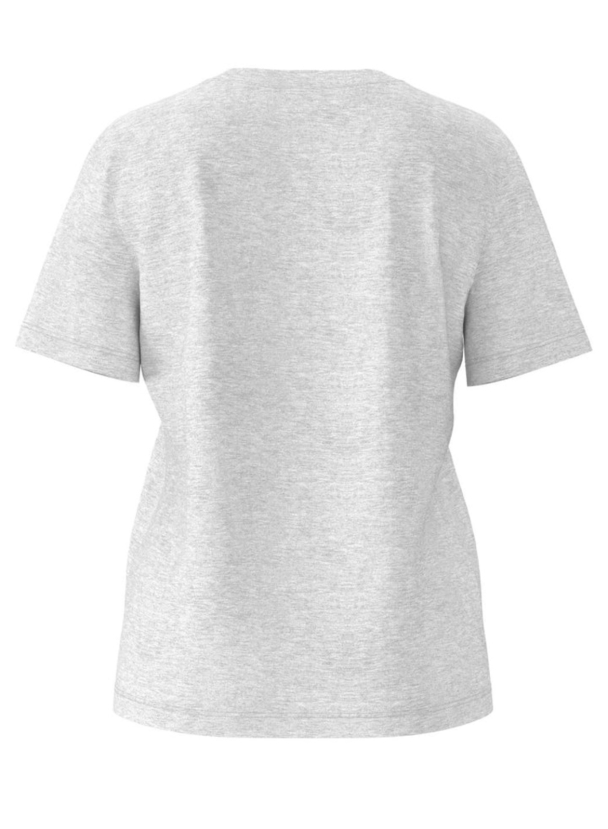 Essential  V-Neck Tee - Light Grey Melange - Image 2