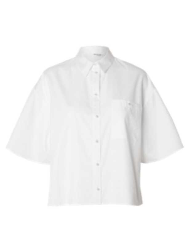Agnese Cropped Pearl Shirt - Image 1
