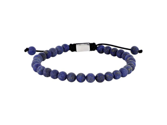 Silver bracelet lapis matt - 19-25cm