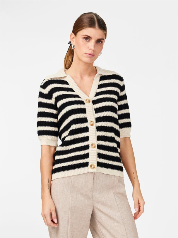 Y.A.S Croc Knit Cardigan - Image 1