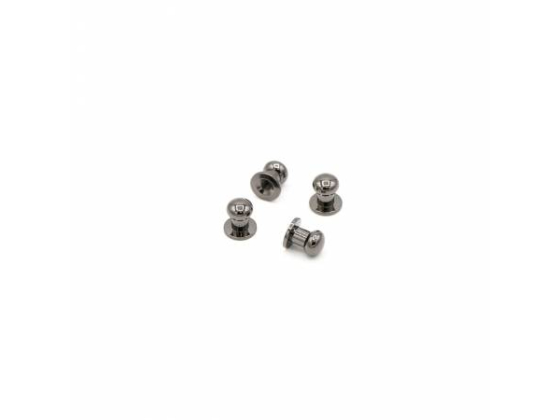 STS218B Short Stud Buttons: 4 Pack Gunmetal # STS218B