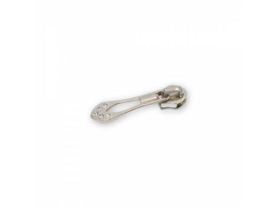  STS282S Four 5 Jeweled Tip Zipper Pulls Nickel # STS282S