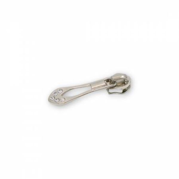  STS282S Four 5 Jeweled Tip Zipper Pulls Nickel # STS282S