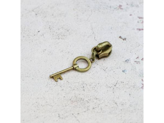 STS311A Four 5 Key Zipper Pulls Antique # STS311A