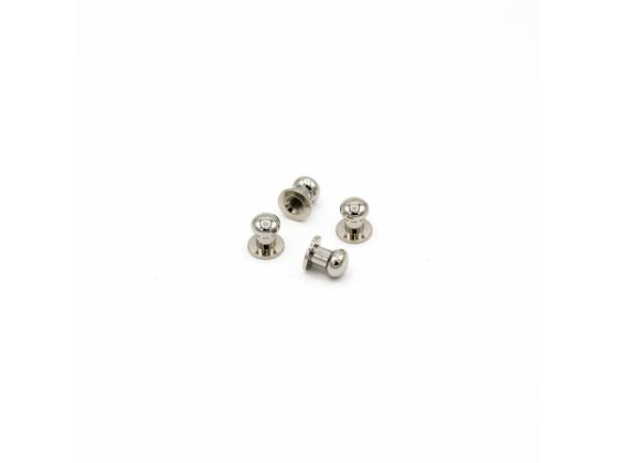 STS218S Short Stud Buttons: 4 Pack Nickel # STS218S