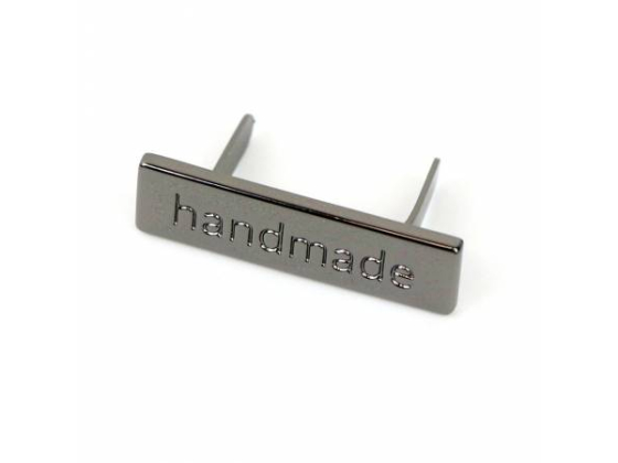 STS214B Serif Handmade Label Gunmetal # STS214B