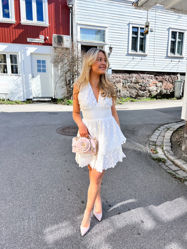 Evelyn Mini Dress - White  - Image 8