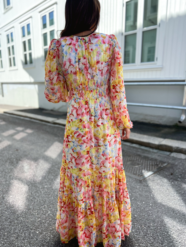 Dotted Georgette Gown - Popsicle - Image 2