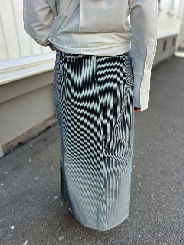 Myra Stripe Denim Skirt  - Image 6