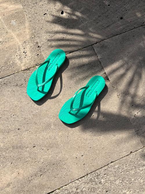 Tapered Green Flip Flop