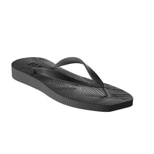 Tapered Platform Black Flip Flop