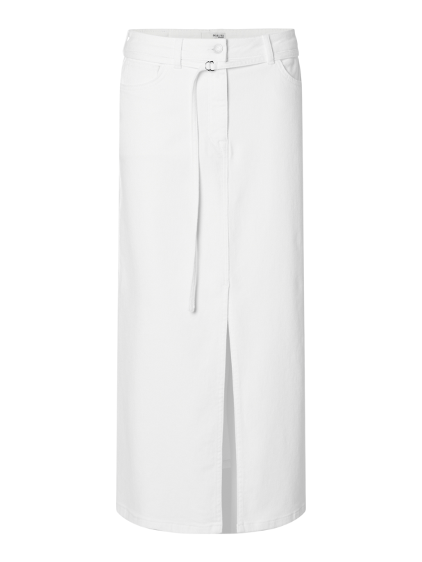 Lexia Denim Column Skirt - Snow White - Image 2