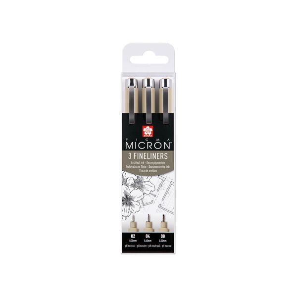 Sakura Pigma Micron Sett 3stk -49 Sort