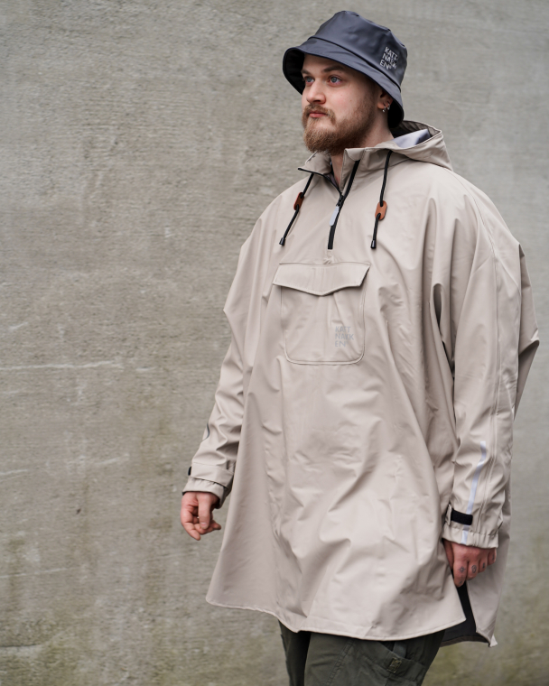 Regnponcho Voksen Vêret - Lys Bark - Image 5