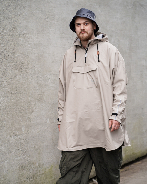 Regnponcho Voksen Vêret - Lys Bark - Image 6