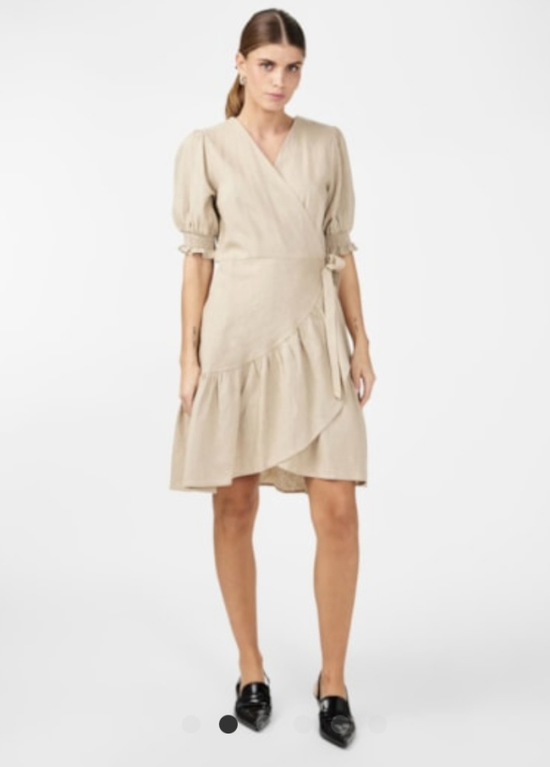 Flaxy Wrap Dress - Birch - Image 3