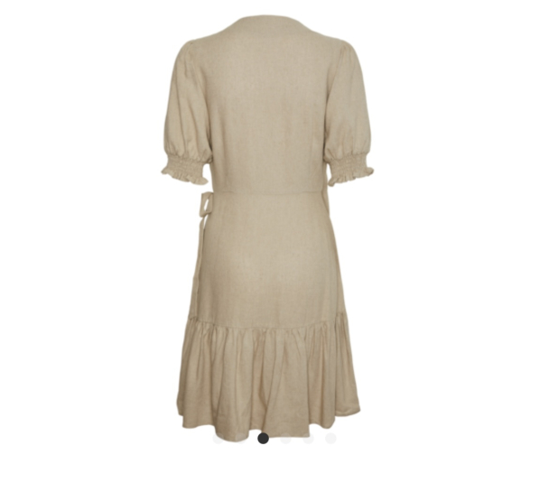 Flaxy Wrap Dress - Birch - Image 4