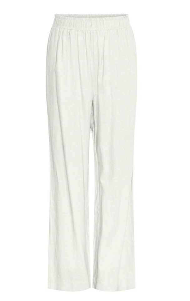 Flaxy 3/4 Linen Pant - Star White - Image 1