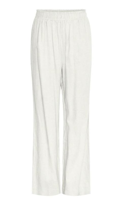 Flaxy 3/4 Linen Pant - Star White