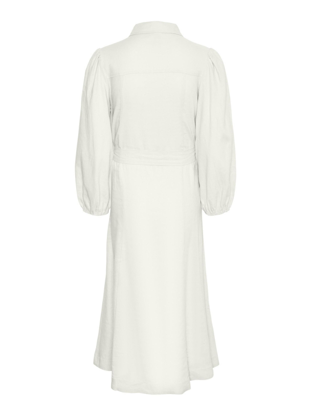 Flaxy 3/4 Linen Shirt Dress - Star White - Image 2