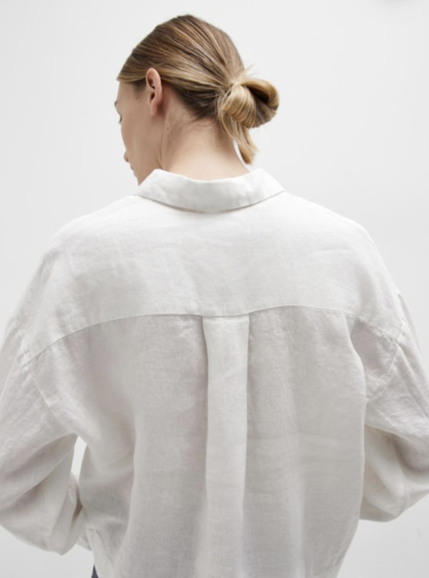 Linnie Linen Shirt - Snow White  - Image 2
