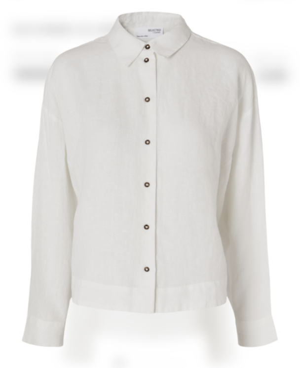 Linnie Linen Shirt - Snow White  - Image 5
