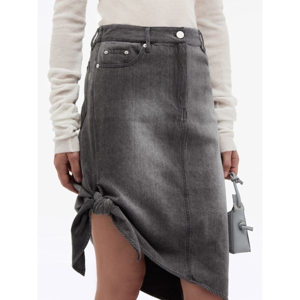 Drapy Denim Skirt