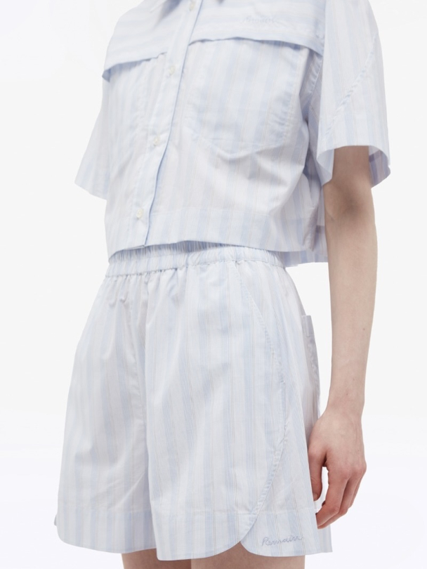 Striped Wide Shorts - Image 1