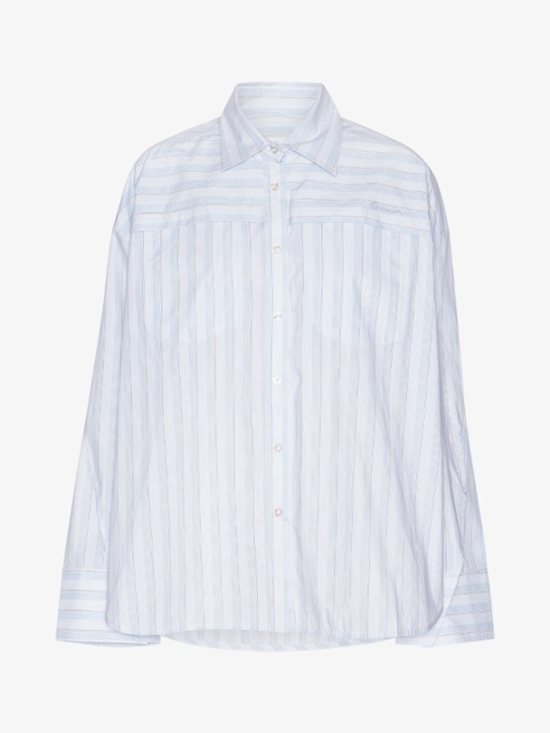 Poplin Oversized Shirt - Grapemist Comb - Image 3