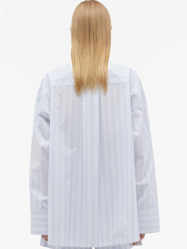 Poplin Oversized Shirt - Grapemist Comb - Image 5