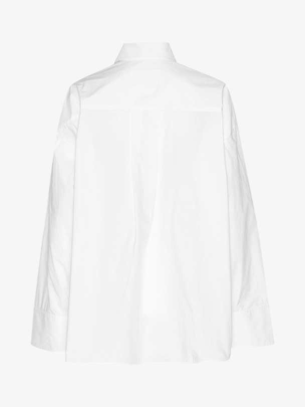 Poplin Oversized Shirt - Bright White - Image 2