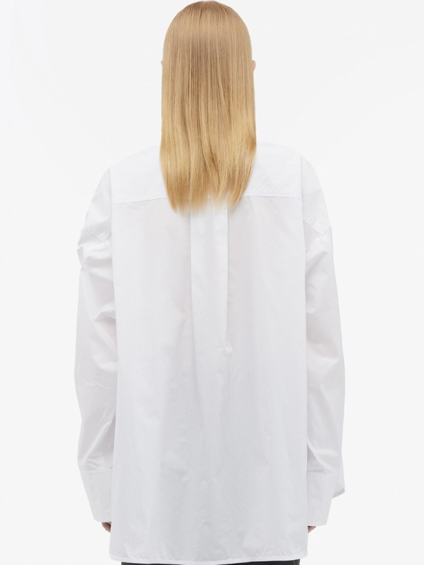 Poplin Oversized Shirt - Bright White - Image 6