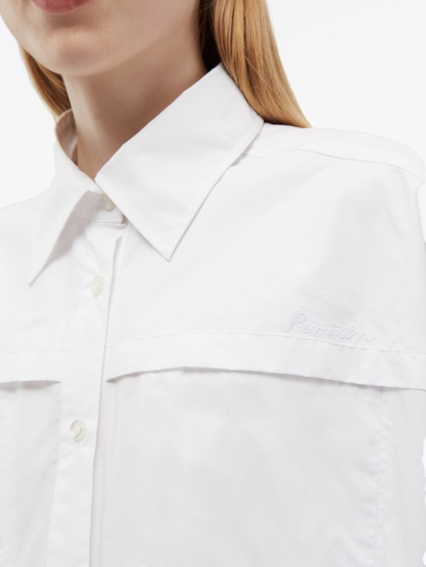 Poplin Oversized Shirt - Bright White - Image 1