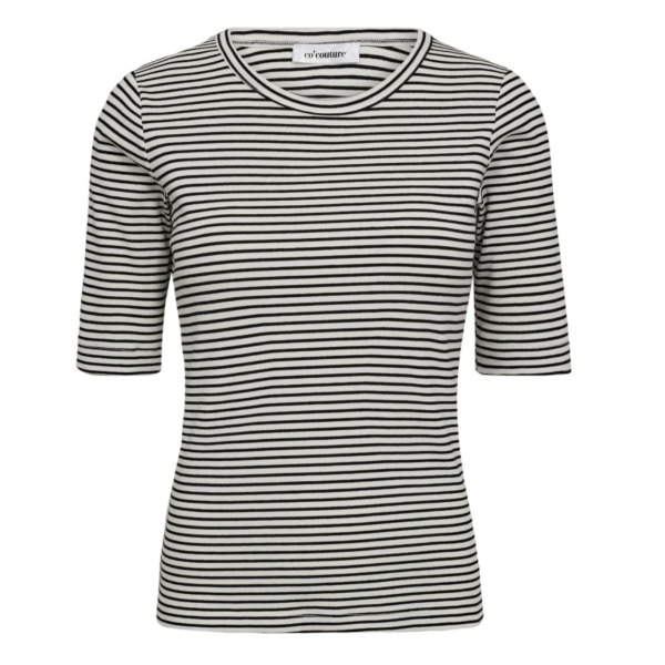 Sara CC Stripe Rib Tee  |  Sara CC Stripe Rib Tee fra Co´Couture
