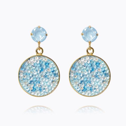 Chloe earrings - Gold/Sky Combo