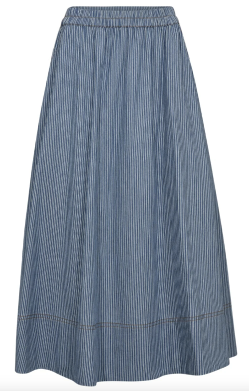 Tram CC Stripe Skirt Denim Blue  |  Tram CC Stripe Skirt Denim Blue fra Co´Couture