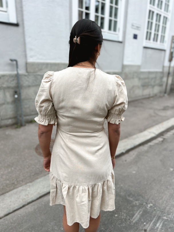 Flaxy Wrap Dress - Birch - Image 6