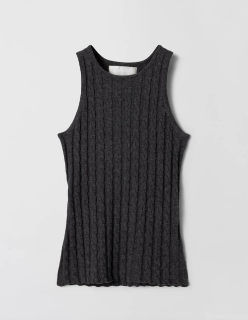 CREW CABLE KNIT TANK