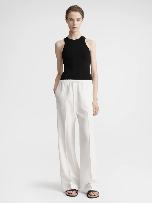 Fluid Drawstring Trousers - Image 1