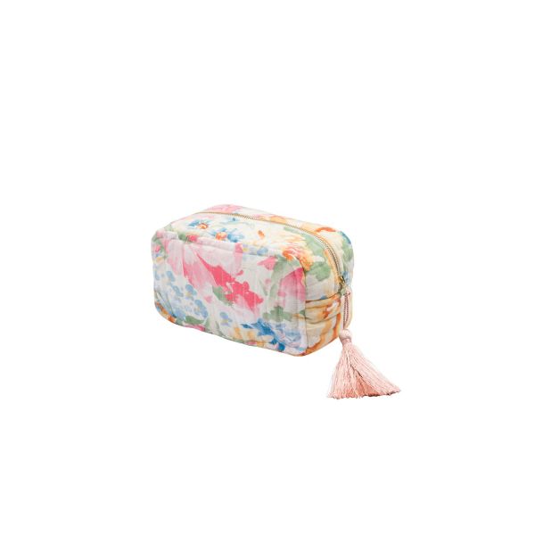 Cosmetic Bag Linen - Pink Floral