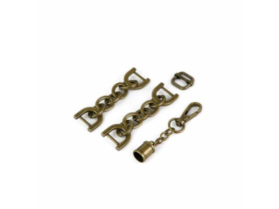 LST143A Circle Bag Hardware Kit Antique # LST143A