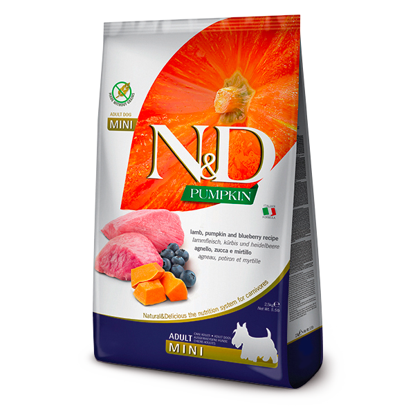 N&D Pumpkin Dog Lamb & Blueberry MINI,7kg 