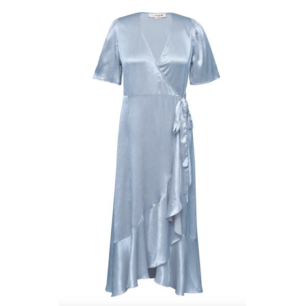 Camilja Blue Satin Dress  |  Camilja Blue Satin Dress fra A-View