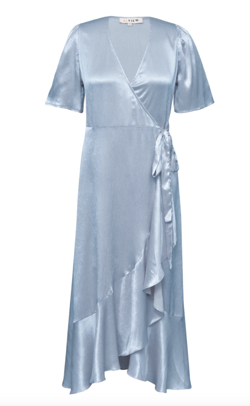 Camilja Blue Satin Dress  |  Camilja Blue Satin Dress fra A-View