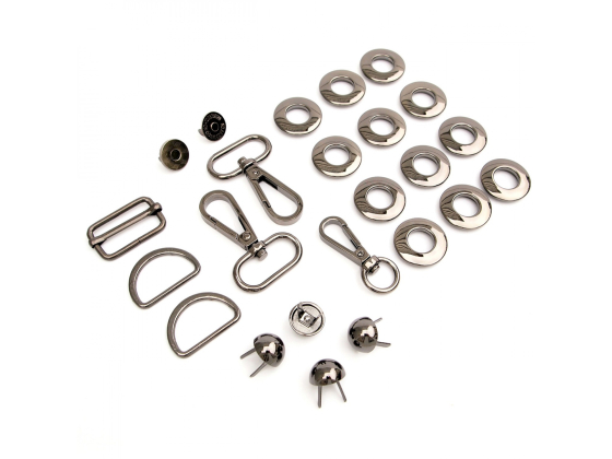 LST114DB Magnolia Drawstring Bucket Bag Hardware Kit Gunmetal # LST114DB