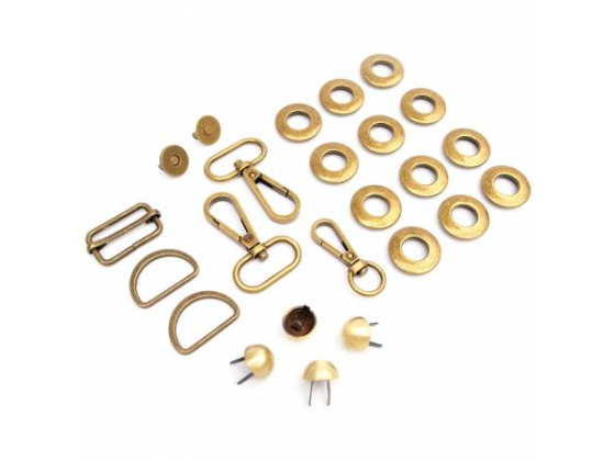 LST114DA Magnolia Drawstring Bucket Bag Hardware Kit Antique # LST114DA
