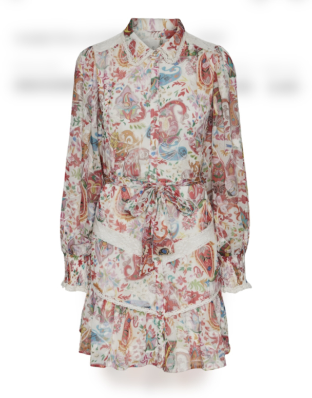 Boteh Emb Dress - Star White/Boteh Aop - Image 2