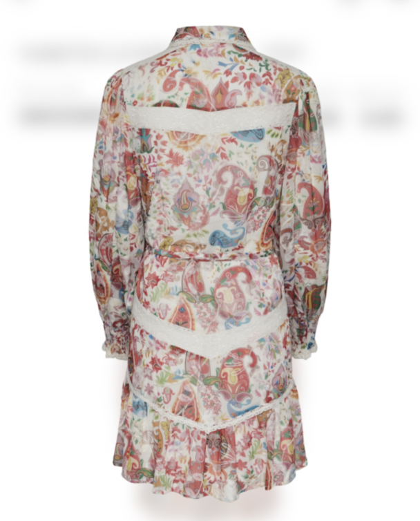 Boteh Emb Dress - Star White/Boteh Aop - Image 3