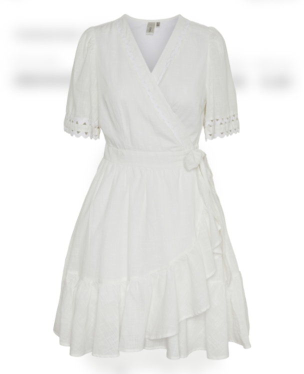 Navina 2/4 Wrap Dress - Star White  - Image 1